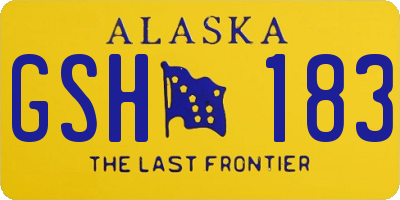 AK license plate GSH183