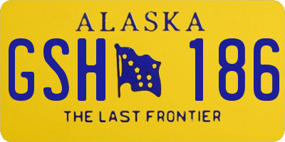 AK license plate GSH186