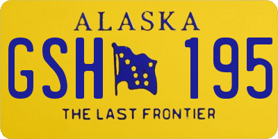 AK license plate GSH195