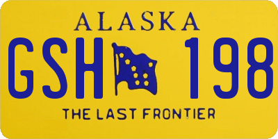 AK license plate GSH198