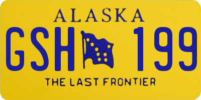 AK license plate GSH199