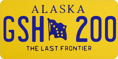 AK license plate GSH200