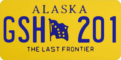 AK license plate GSH201