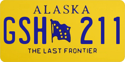 AK license plate GSH211