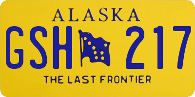 AK license plate GSH217