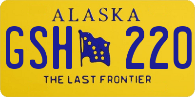 AK license plate GSH220