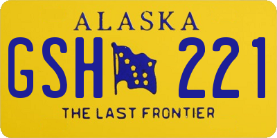 AK license plate GSH221