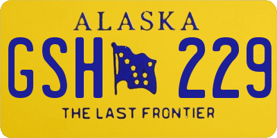 AK license plate GSH229