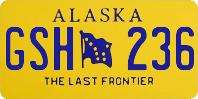 AK license plate GSH236
