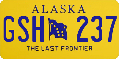 AK license plate GSH237