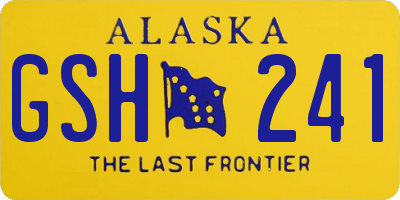 AK license plate GSH241