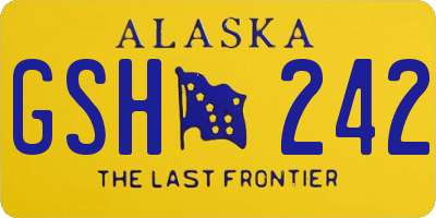 AK license plate GSH242