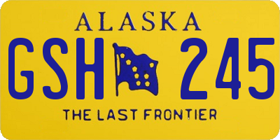 AK license plate GSH245