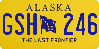 AK license plate GSH246