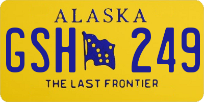 AK license plate GSH249