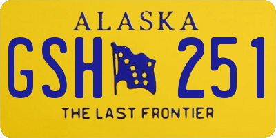 AK license plate GSH251