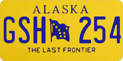 AK license plate GSH254
