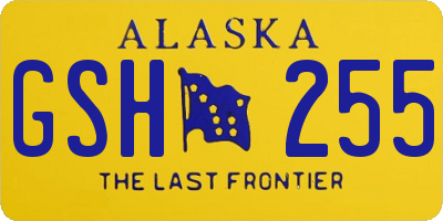AK license plate GSH255