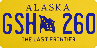 AK license plate GSH260