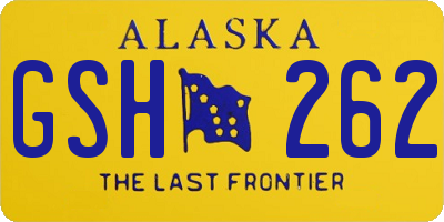 AK license plate GSH262