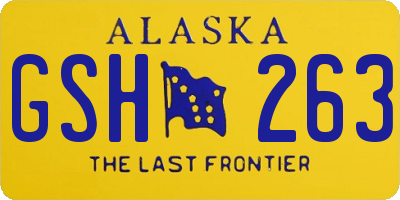 AK license plate GSH263