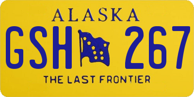 AK license plate GSH267