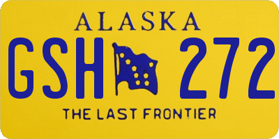 AK license plate GSH272