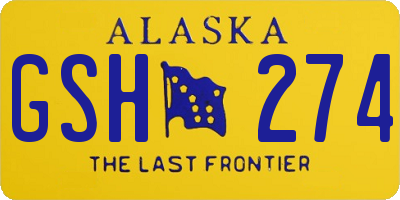 AK license plate GSH274