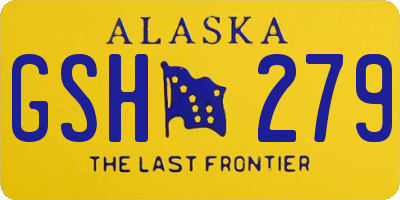 AK license plate GSH279