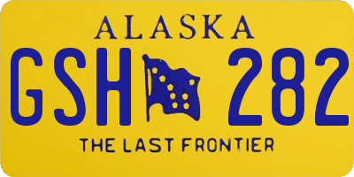 AK license plate GSH282