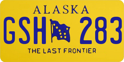 AK license plate GSH283