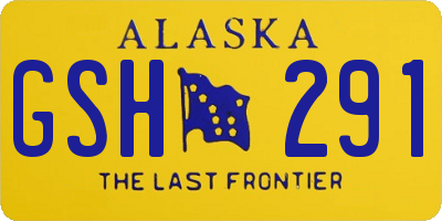AK license plate GSH291