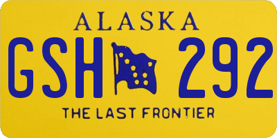 AK license plate GSH292