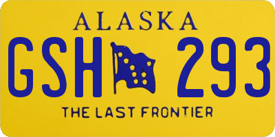 AK license plate GSH293