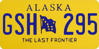 AK license plate GSH295