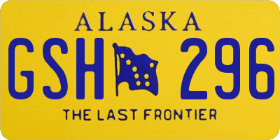 AK license plate GSH296