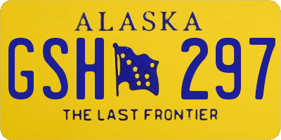 AK license plate GSH297