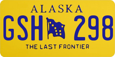 AK license plate GSH298