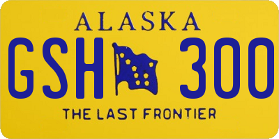 AK license plate GSH300