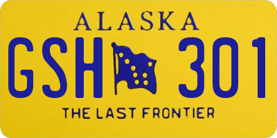 AK license plate GSH301