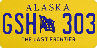 AK license plate GSH303