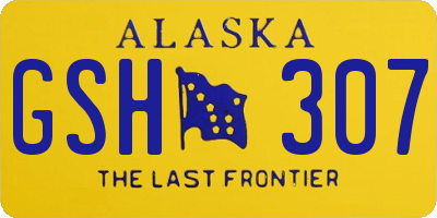 AK license plate GSH307