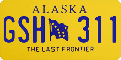 AK license plate GSH311