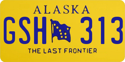 AK license plate GSH313