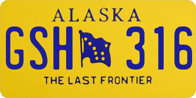 AK license plate GSH316