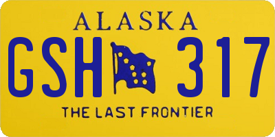 AK license plate GSH317