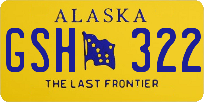 AK license plate GSH322