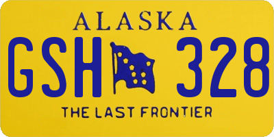 AK license plate GSH328