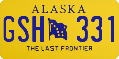 AK license plate GSH331