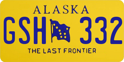 AK license plate GSH332